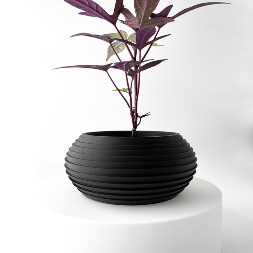 Frons 3D-Printed Decorative Ribbed Planter